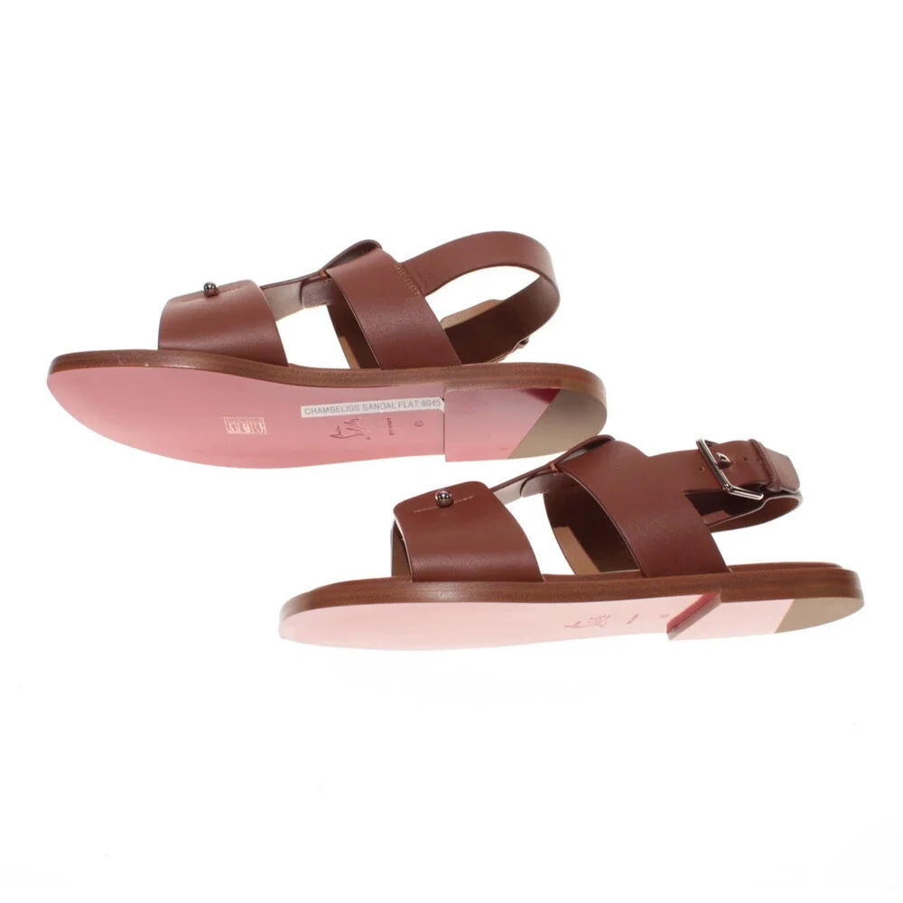 Christian Louboutin NWB Chambeliss Sandals Size 40 (US 7) in Brown Leather